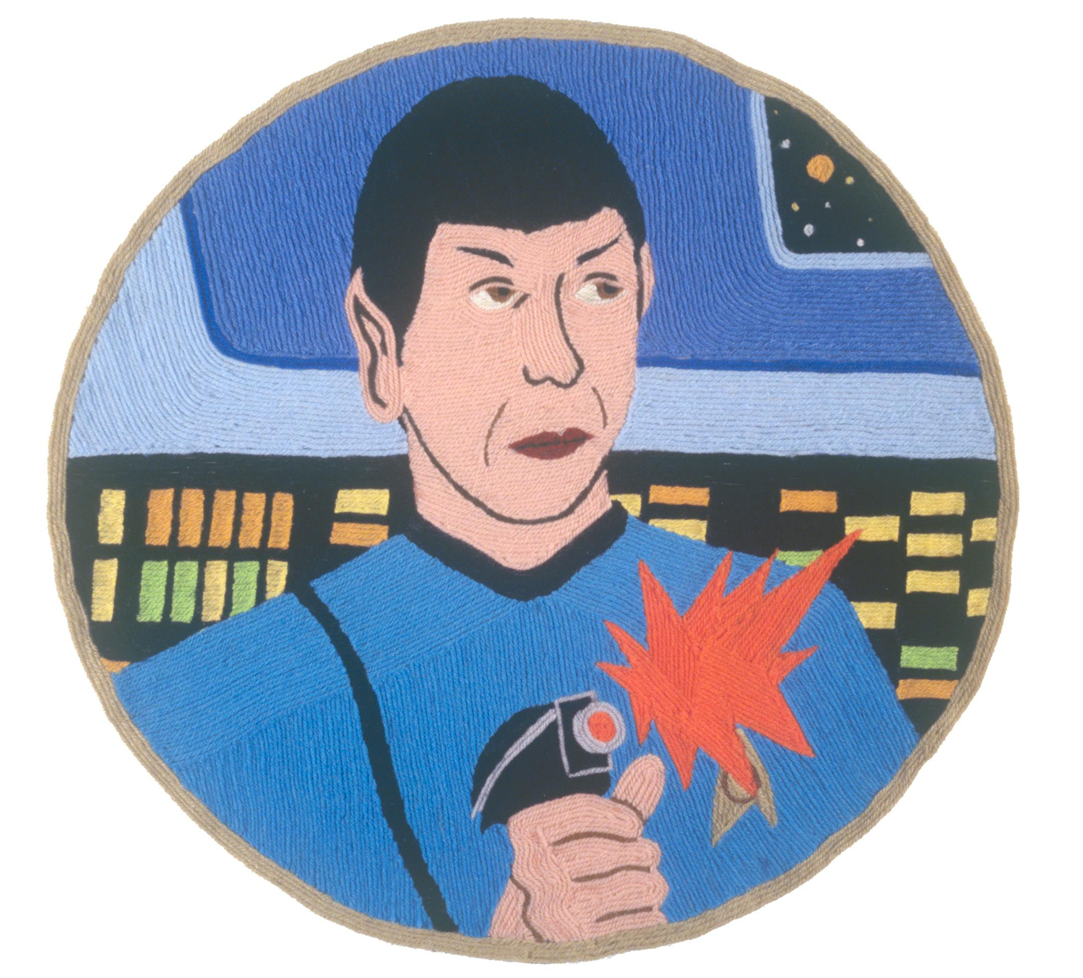 Kurtis Skaife (Spock Shooting), Yarn on Canvas