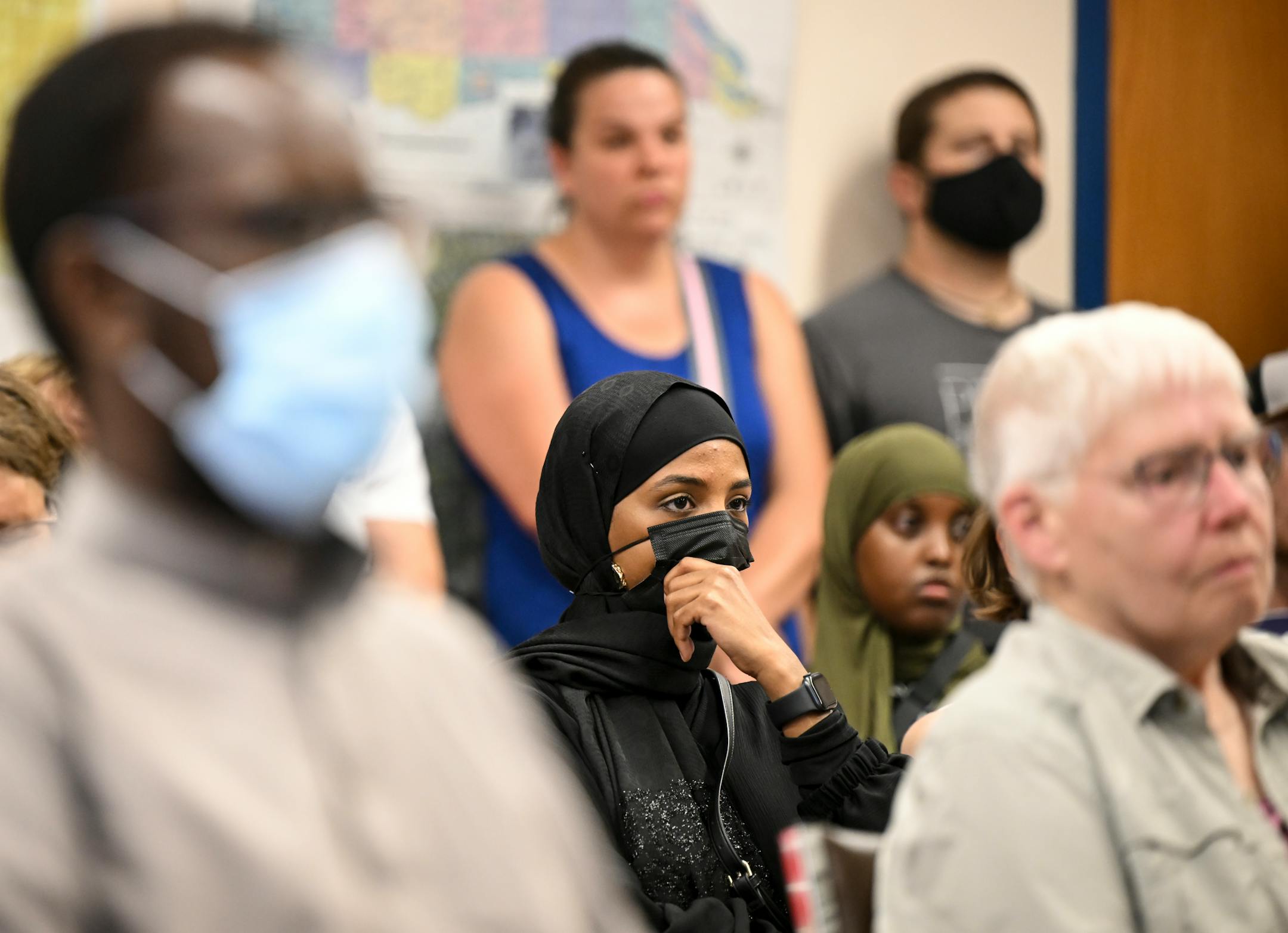 Bishara Mohamed, of Maple Grove, listened to e-mails read in support of the Al Maghfirah Cemetery at Castle Rock Town Hall.