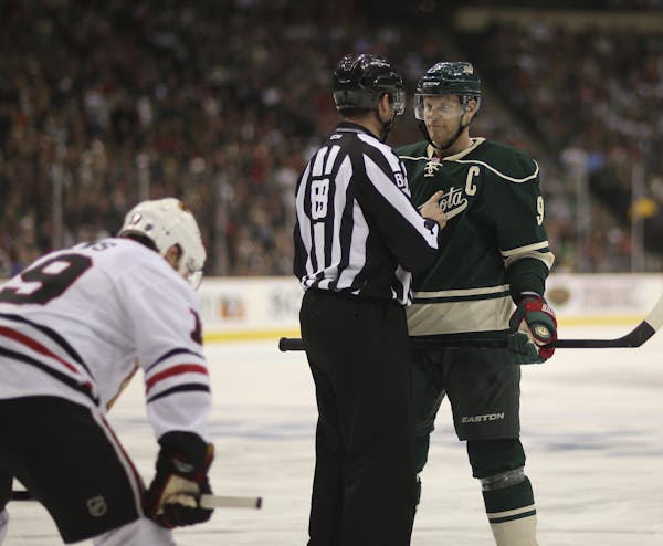 The Minnesota Wild skated against the Chicago Black Hawks in game three of their first round playoff series Sunday afternoon, May 25, 2013 at Xcel Ene