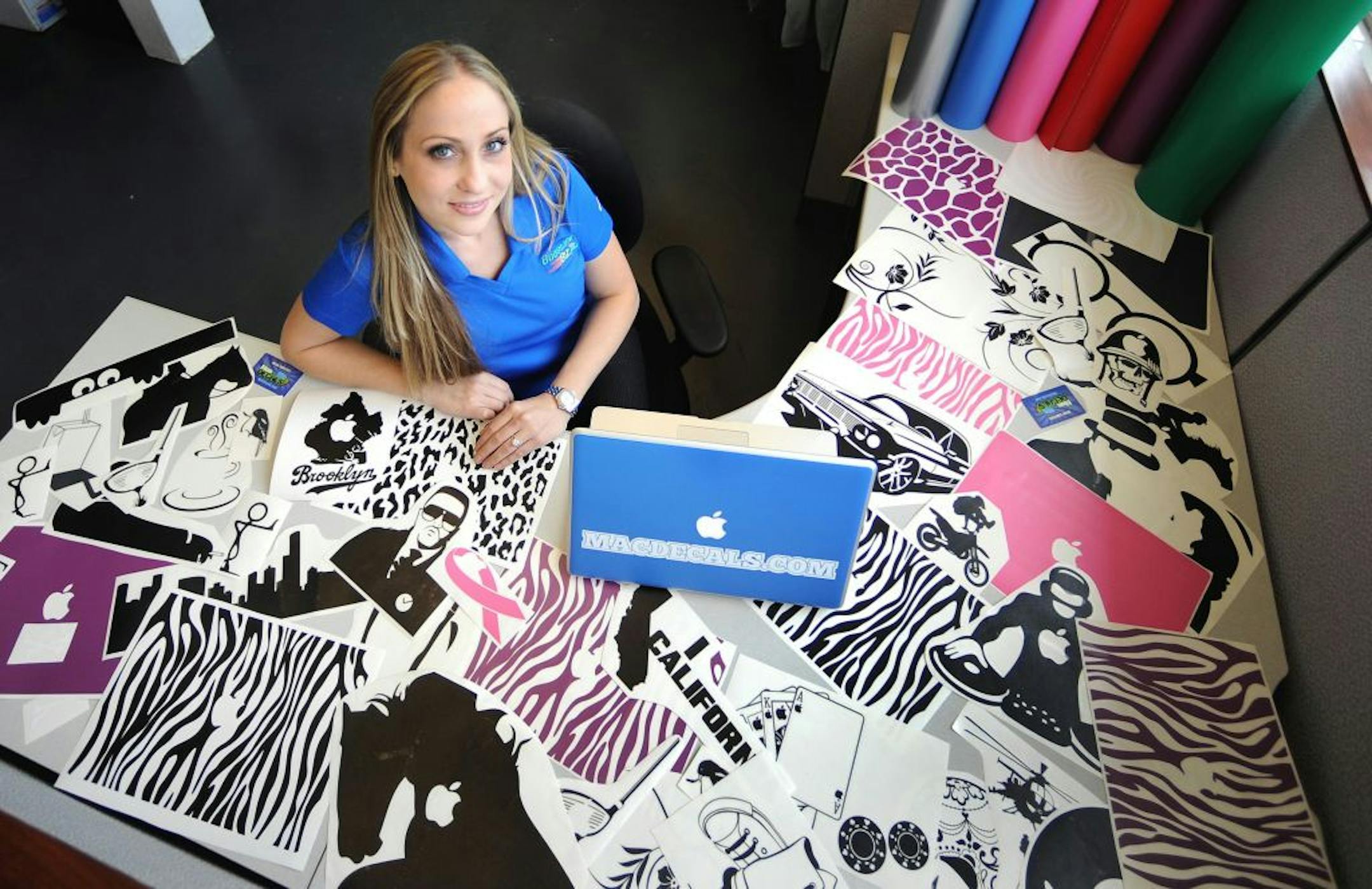 Pamela Gordon, owner of MacDecals.com, sells her products online at sites like Etsy, Amazon and eBay.