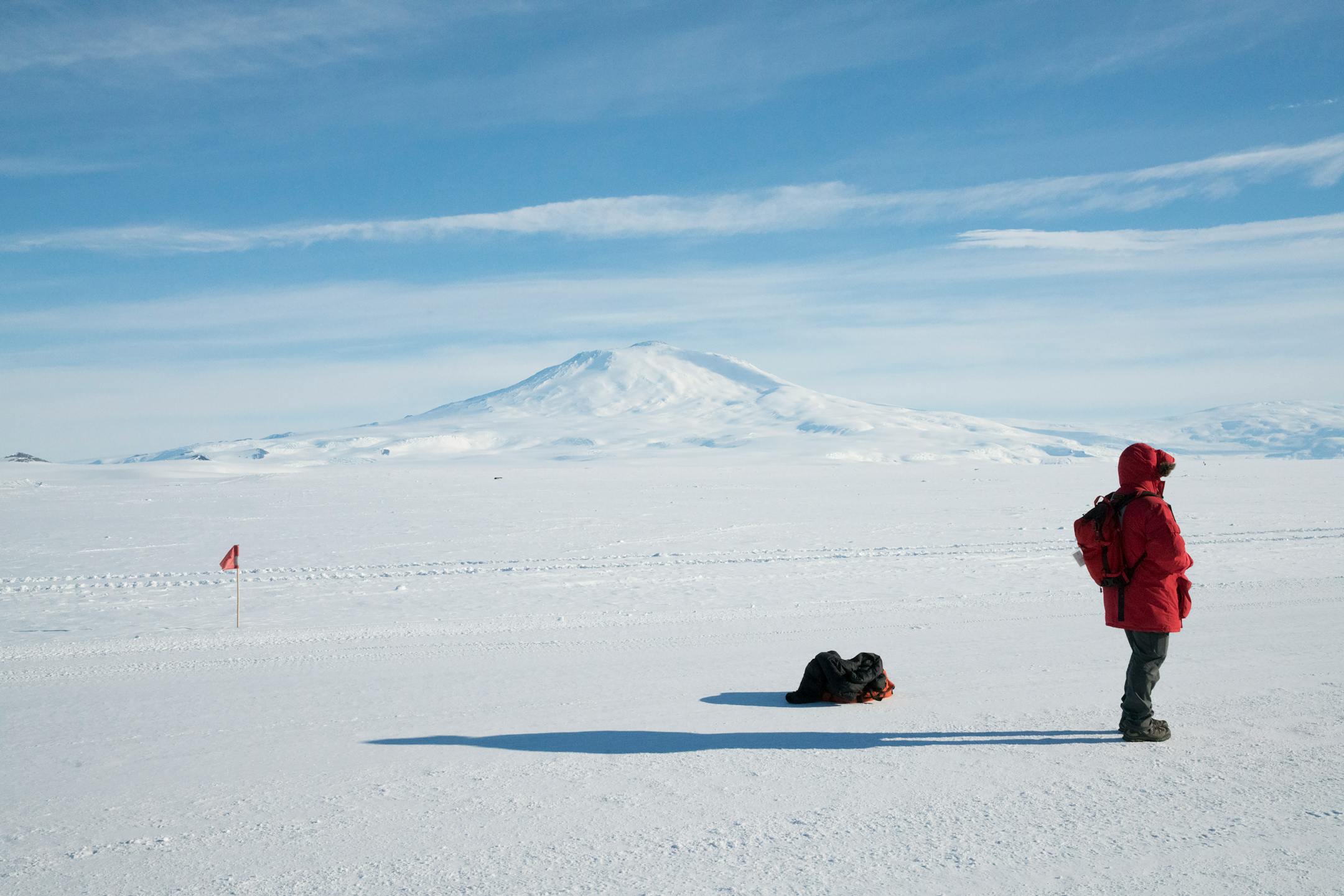 A McMurdo resident watched a NASA balloon launch in 2016 while standing on the Ross Ice Shelf in Antarctica. Antarctic sea ice retreated rapidly through austral spring and summer. In January and February, ice cleared out from the Ross, Amundsen and northwestern Weddell Sea regions.