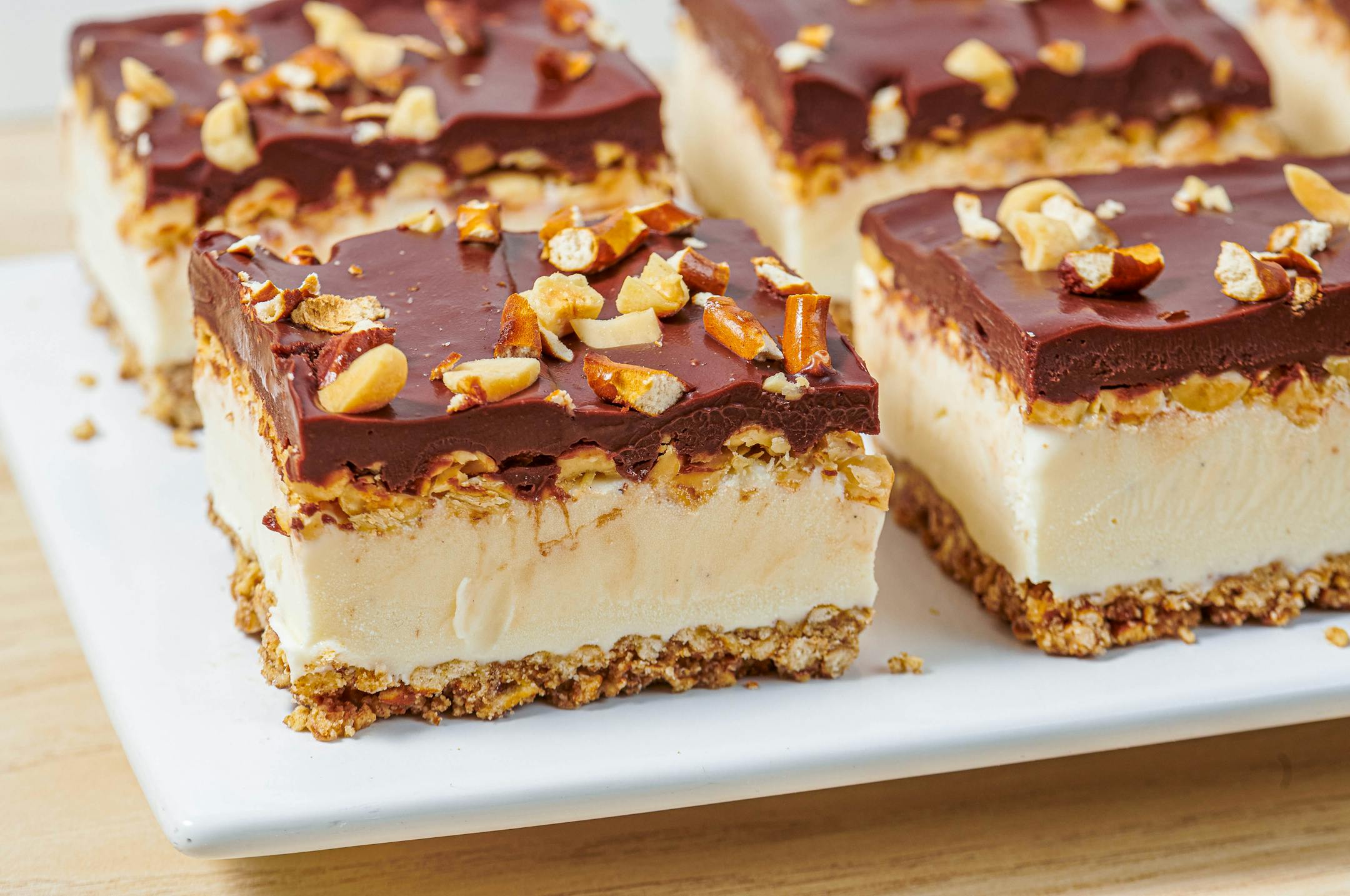 Chocolate Pretzel Peanut Ice Cream Bars. MUST CREDIT: Photo by Rey Lopez for The Washington Post.