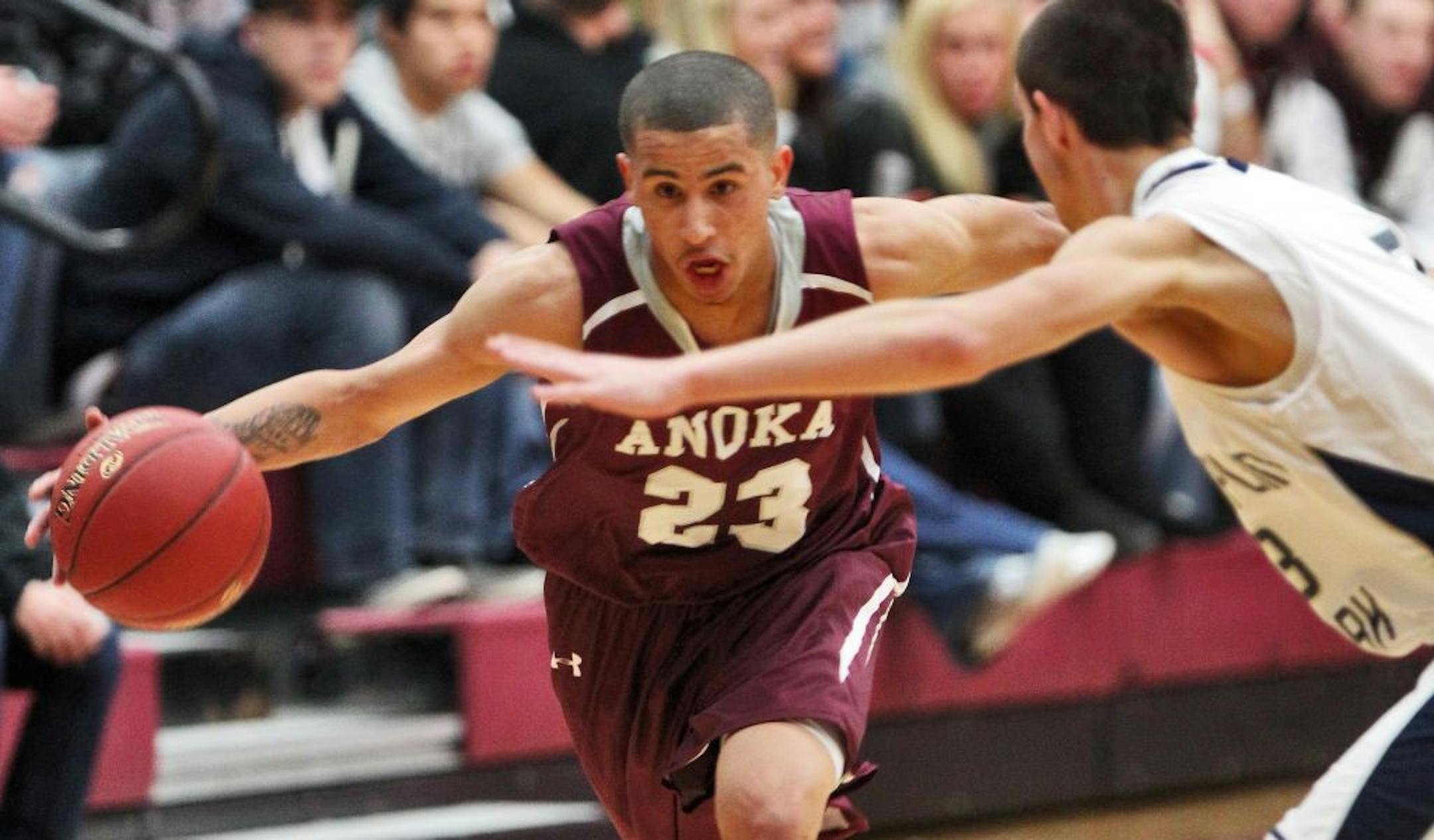 Marcus Tyus describes himself as a "slasher-type" player and says he learned to drive around taller opponents as a youngster.