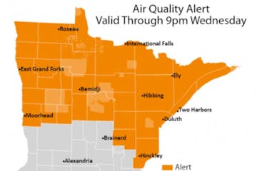 Air quality alert extended through Wednesday for northern Minnesota as wildfire smoke lingers