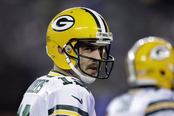 Green Bay Packers' quarterback Aaron Rodgers.
