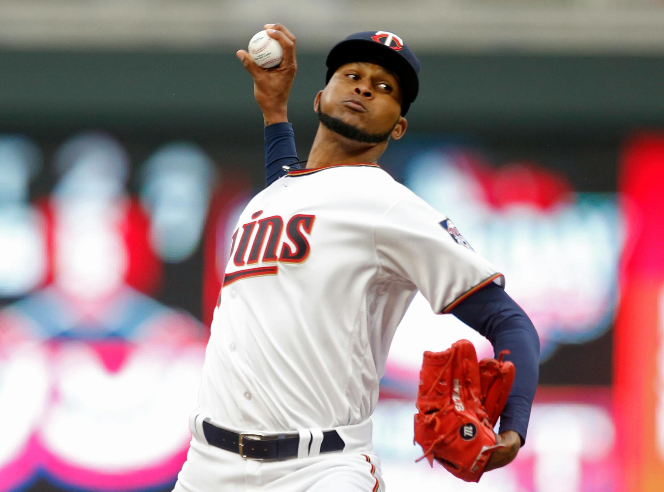 Ervin Santana (shown during his Opening Day start vs. Kansas City) admits he was a little surprised when Paul Molitor approached him after the sixth inning and told him they were going to have Taylor Rogers pitch the seventh against the White Sox on Sunday.