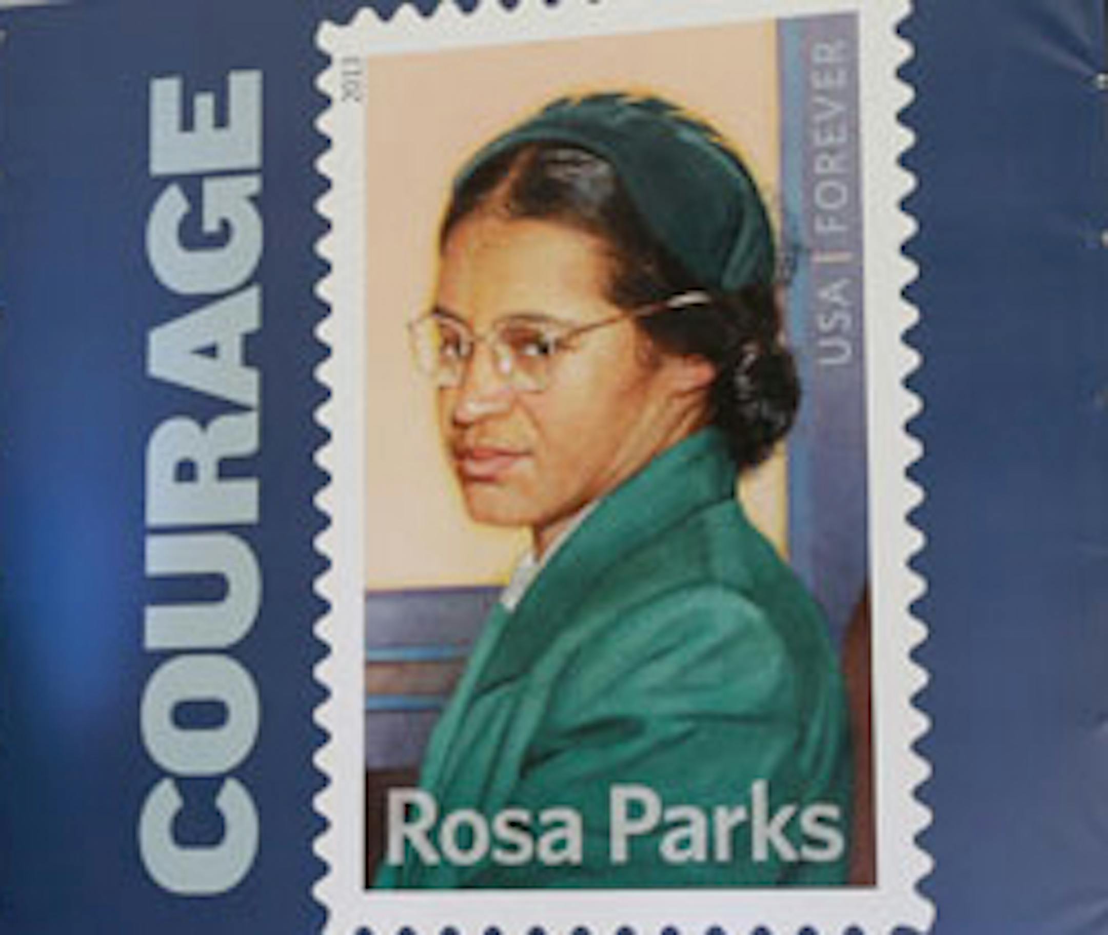 The U.S. Postal Service issued the "Rosa Parks Forever Stamp" this week.