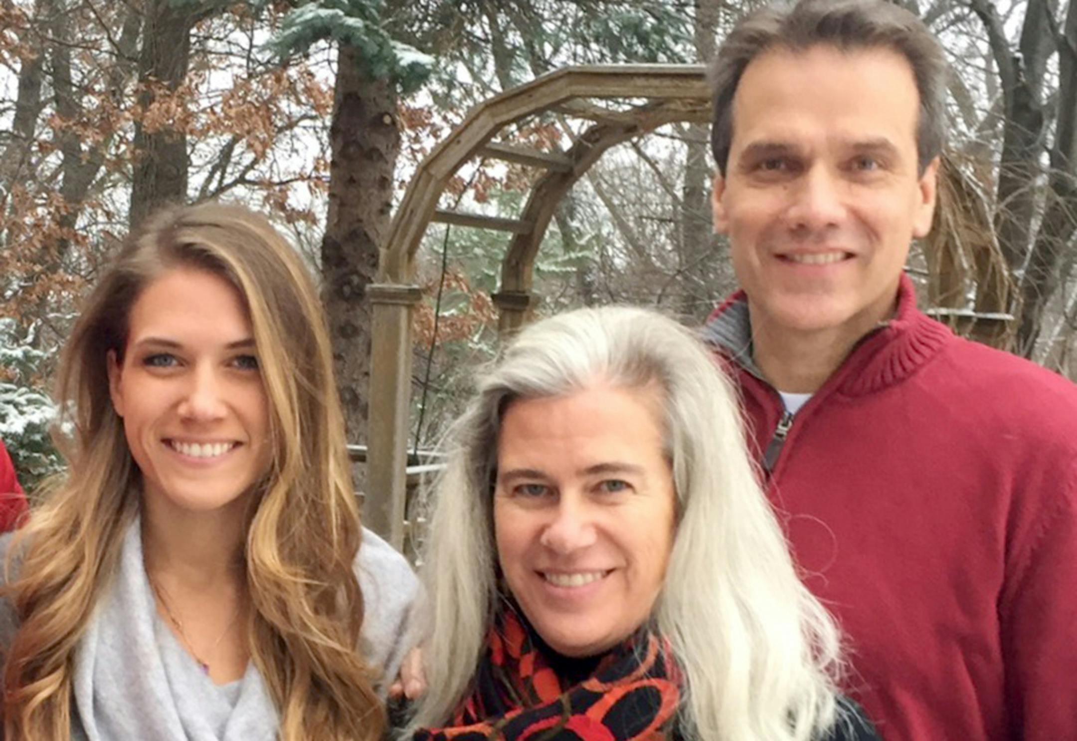 Samantha Scholtz, 22, with her parents/roommates, Jill and Eric Scholtz. Provided by Samantha Scholtz