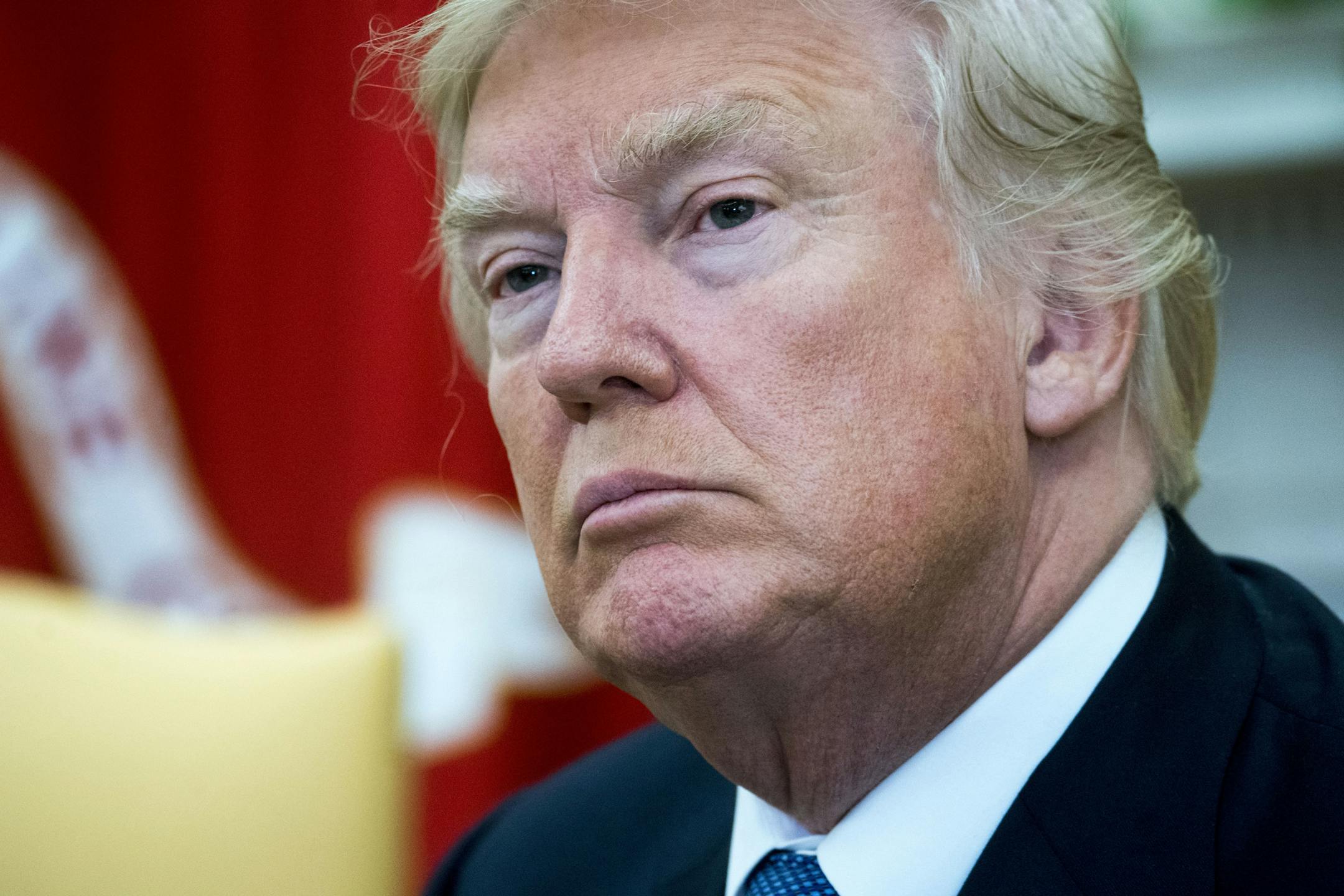 President Donald Trump at the Oval Office on Tuesday.