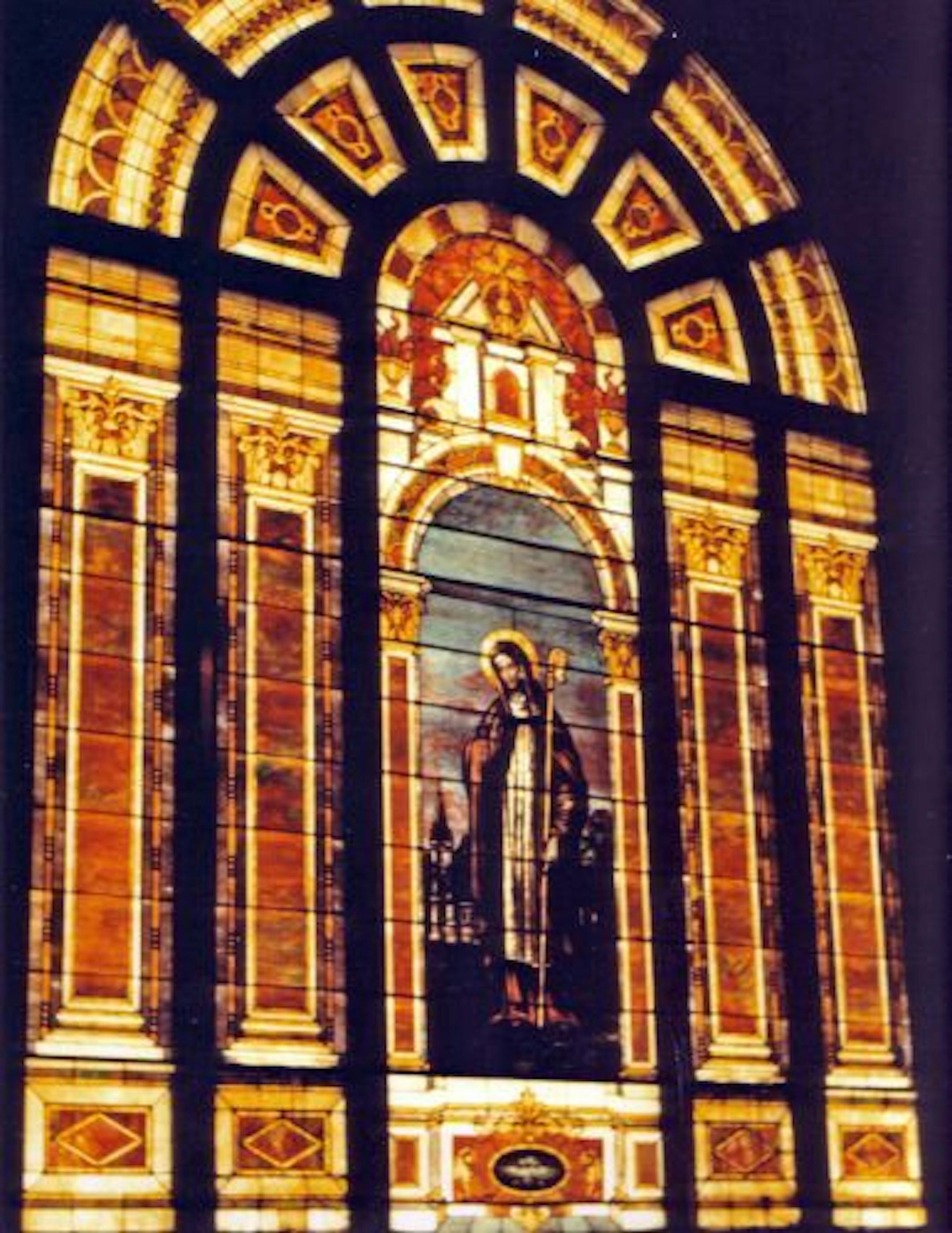 This stained-glass window at St. Michael's in West St. Paul was lost when a new church was built in 1954.