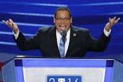 Rep. Keith Ellison, D-Minn., shown at the Democratic National Convention in July, believes he can reunite the splintered party.