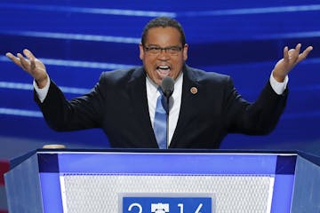 Rep. Keith Ellison, D-Minn., shown at the Democratic National Convention in July, believes he can reunite the splintered party.