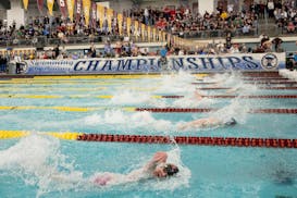 The Class 1A boys swimming state meet was held at the Jean K. Freeman Aquatic Center.