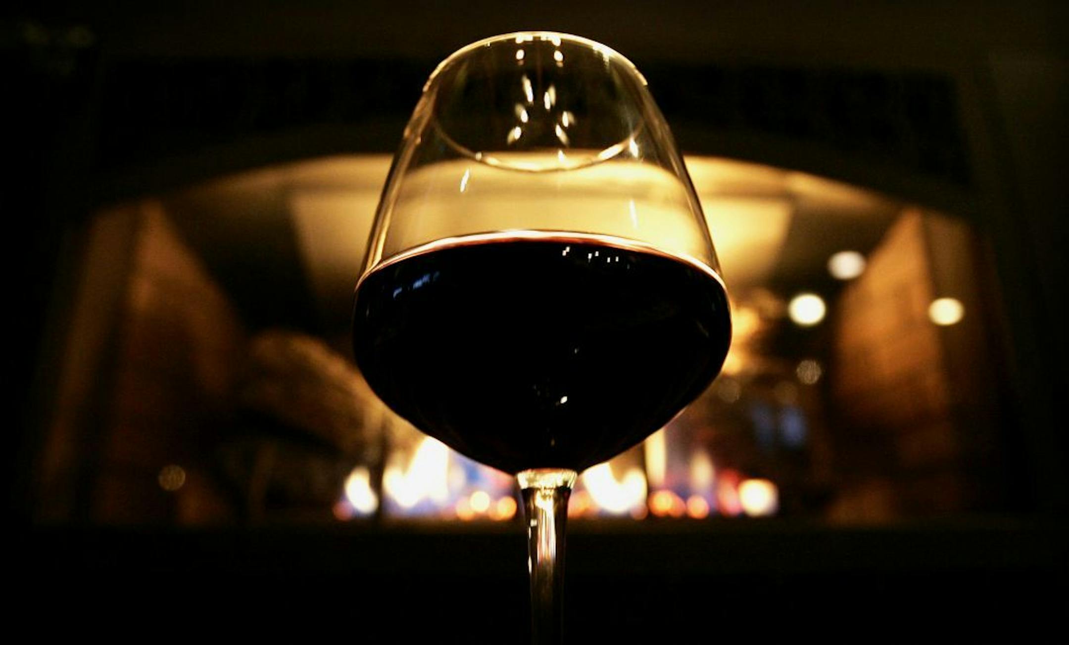 A glass of Chateau Lamothe's signature red 2002 Chateau Lamothe de Haux Bordeaux