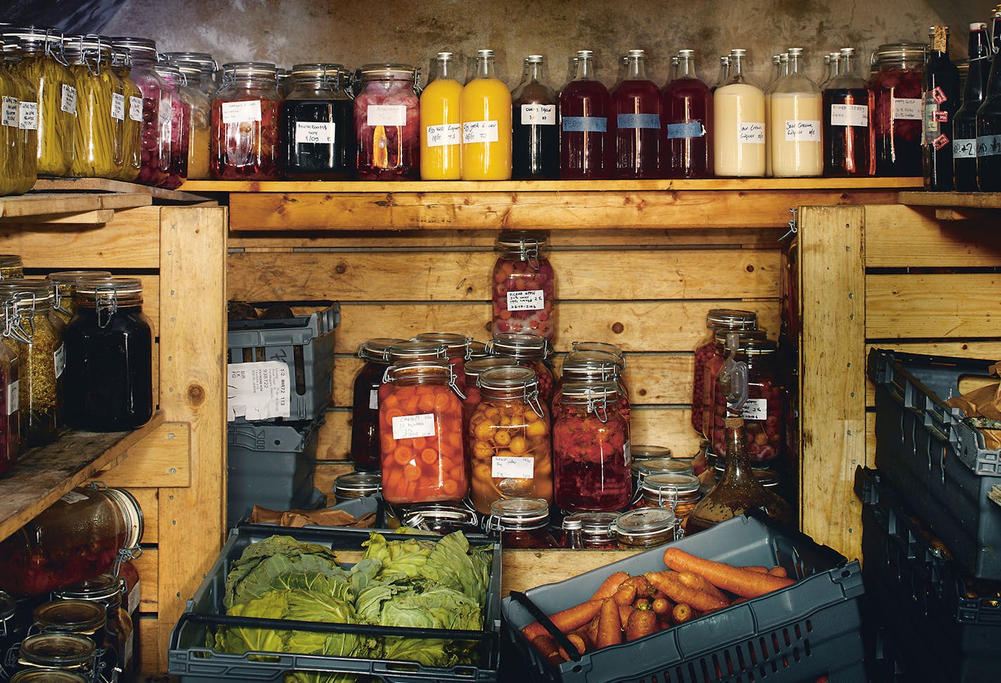 The interior of the root cellar at Faviken. Photograph: Erik Olsson