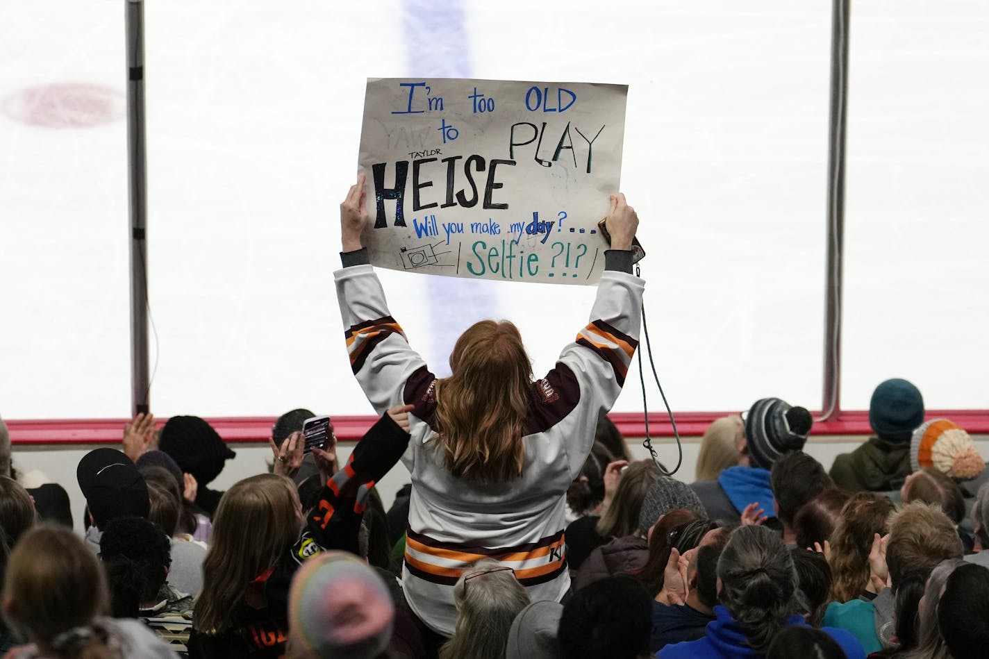 Fans young, and not so young, watched in the first period of the brand new women's professional hockey league (PWHL) as Minnesota faced off against Montreal Saturday, Jan. 6, 2024 at the Xcel Energy Center in St. Paul, Minn. ] ANTHONY SOUFFLE • anthony.souffle@startribune.com