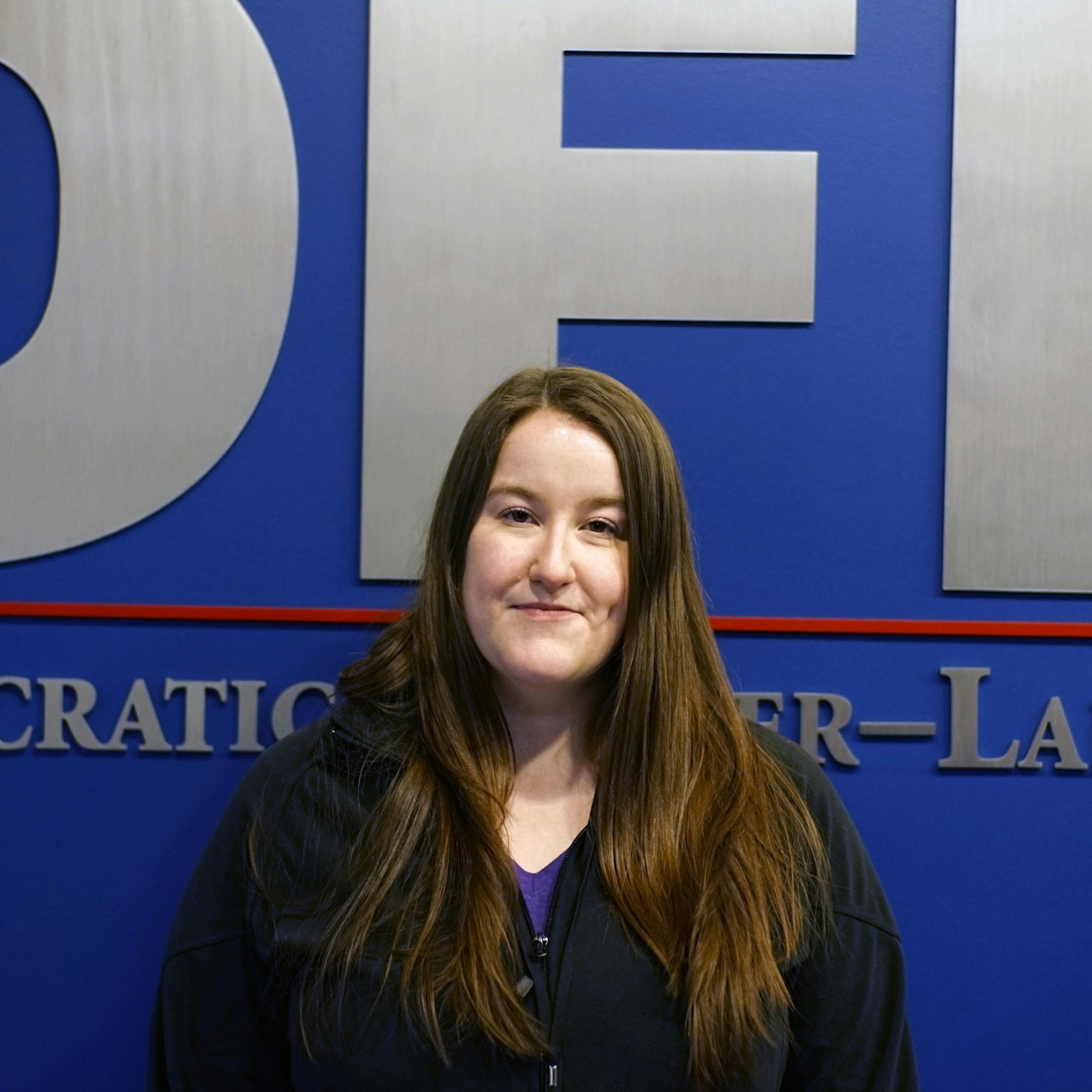 At the DFL Headquarters in St. Paul, MN, Minnesota DFL volunteer Kelsey Robbins said "I share the same thoughts as the candidates running" as to why she is volunteering.