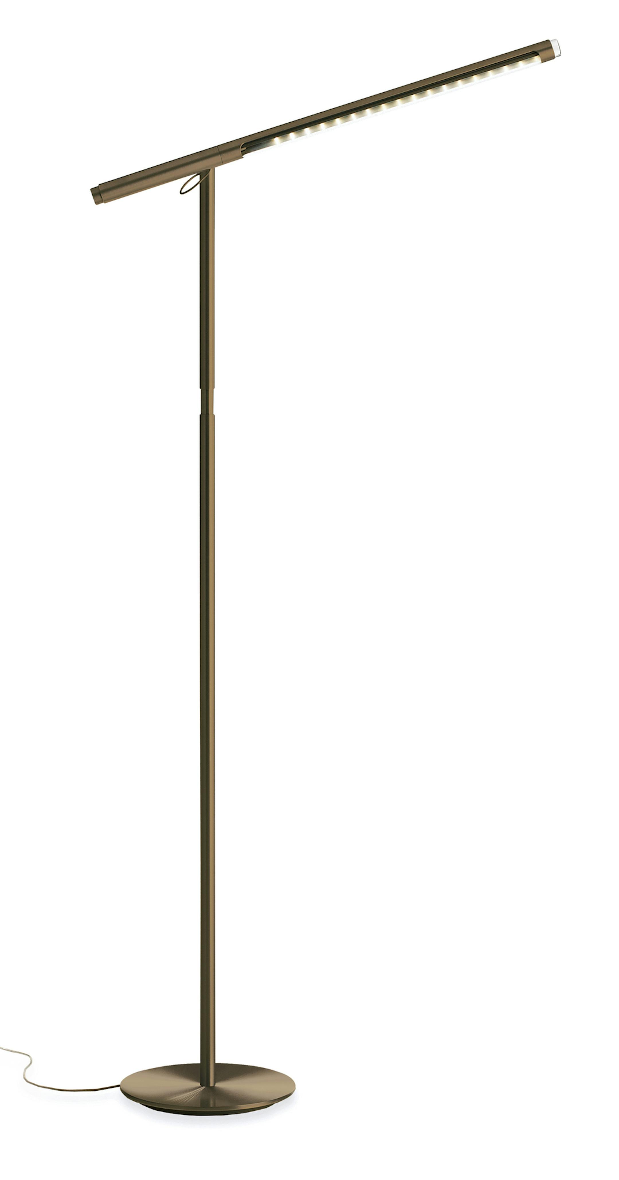 The Brazo LED Floor Lamp ($490) is great for small spaces. It would practically disappear in a room, yet still provide ample (and dimmable) light where you need it. Illustrates FLOORLAMPS (category l), by Lindsey M. Roberts, special to The Washington Post. Moved Wednesday, March 04, 2015. (MUST CREDIT: Room and Board.)