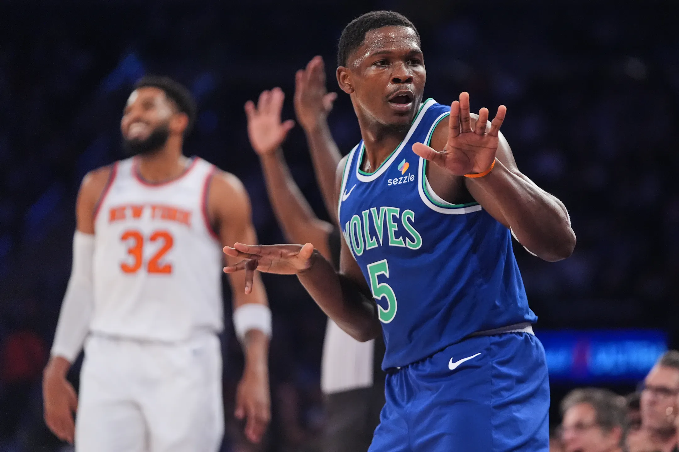MN Timberwolves vs Knicks score: Anthony Edwards, Jaden McDaniels stats