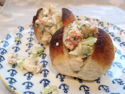 Lobster roll sliders are a tasty option for New England fans at Super Bowl parties.
