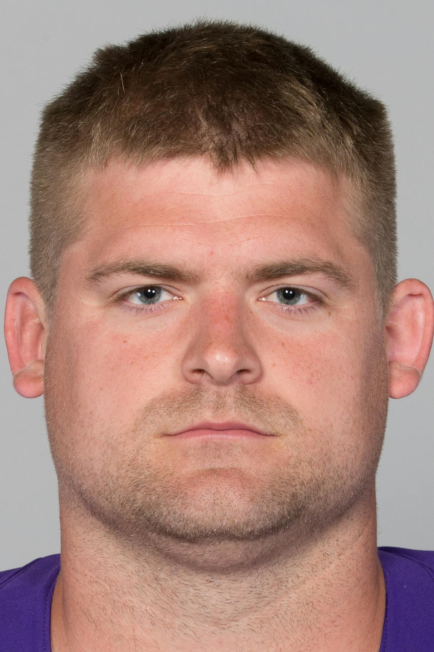 This is a photo of Joe Berger of the Minnesota Vikings NFL football team. This image reflects the Minnesota Vikings active roster as of Monday, July 6, 2015. (AP Photo) ORG XMIT: NFLHS15