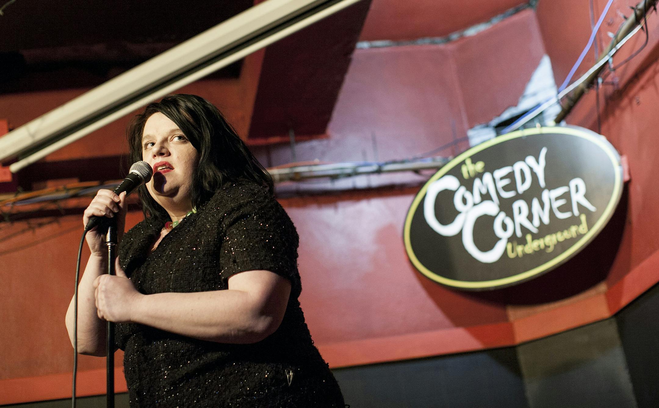 Rana May used a deadpan delivery to garner laughs during open-mic night at Comedy Corner Underground in the basement of the Corner Bar in Minneapolis.