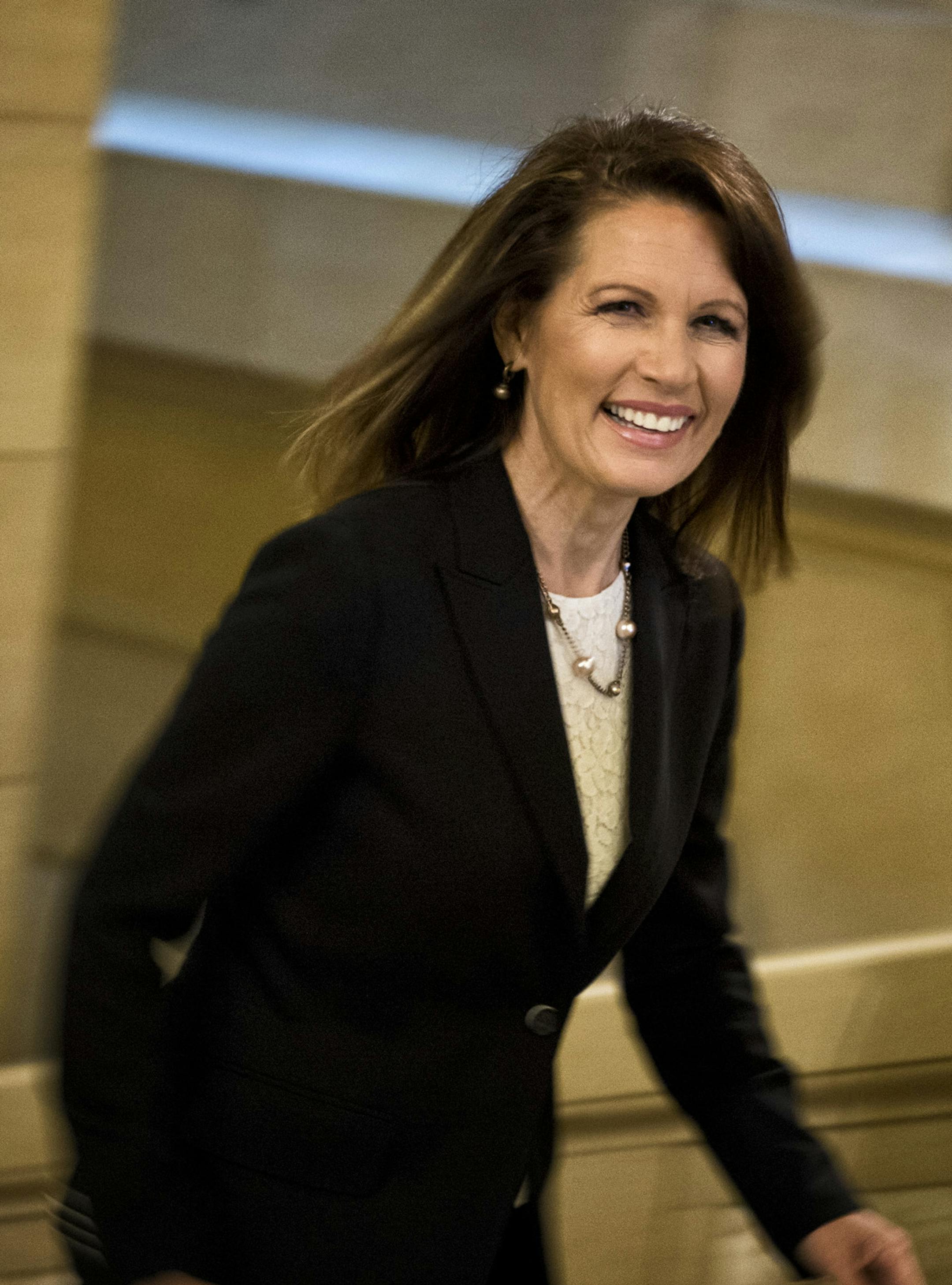 Rep. Michele Bachmann and other officials came to the Minnesota State Capitol on Tuesday to meet with Gov. Mark Dayton about proposals to expand the Interstate-94 highway in Minnesota. She also answered questions about her ethics investigation by saying "I think that ultimately everything is going to be great." Tuesday July 30, 2013 ] GLEN STUBBE * gstubbe@startribune.com