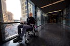 Star Tribune reporter James Walsh makes his way through the skyway to enter St. Paul City Hall on Feb. 29. He wrote in a recent story about becoming t