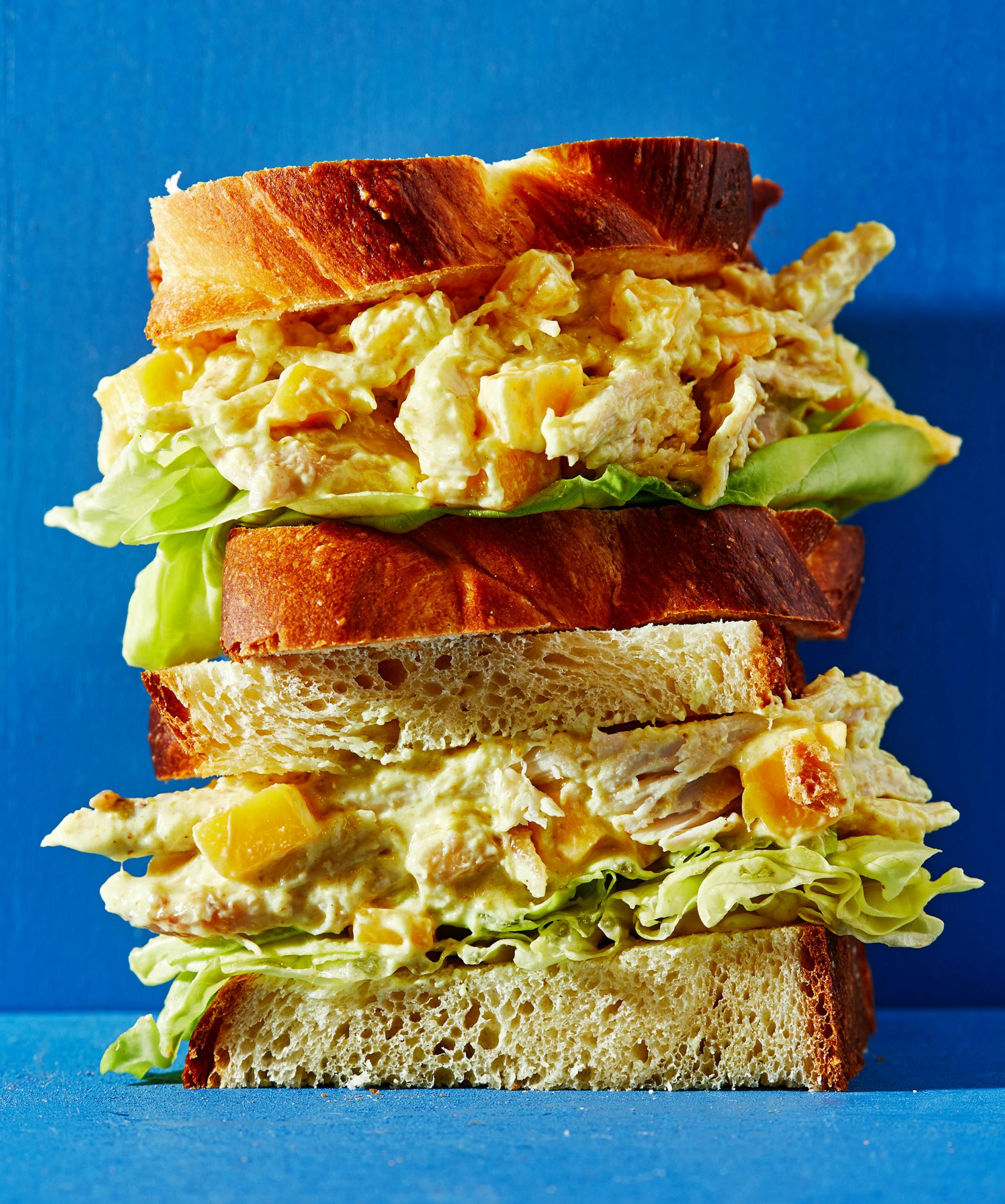 Double Mango Curry Chicken Salad Sandwich.