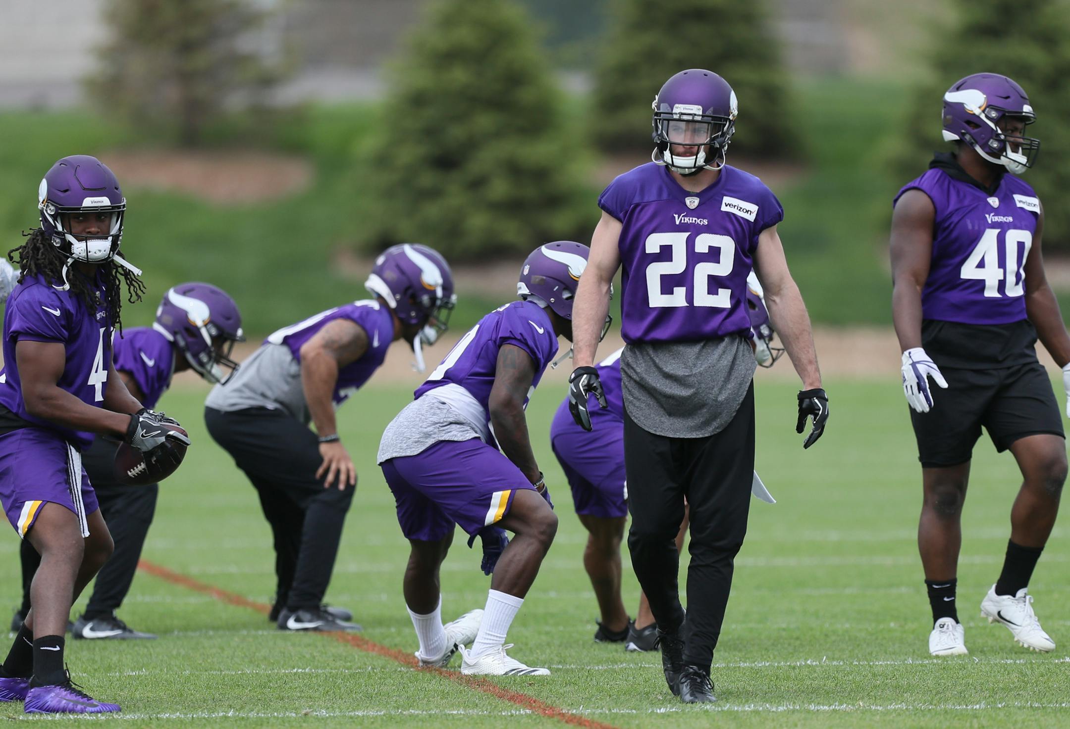 Vikings' Harrison Smith during practice at their new facility Wednesday, May 23, 2018 in Eagan, Minn. (Brian Peterson/Minneapolis Star Tribune/TNS) ORG XMIT: 1231889