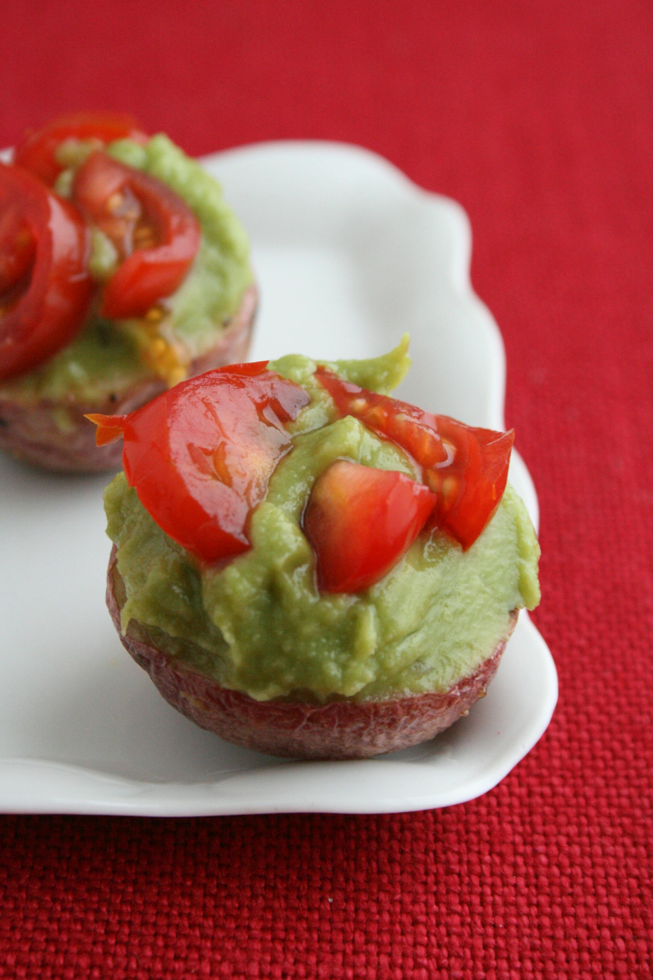 RED POTATOES WITH TOMATO-AVOCADO SALSA