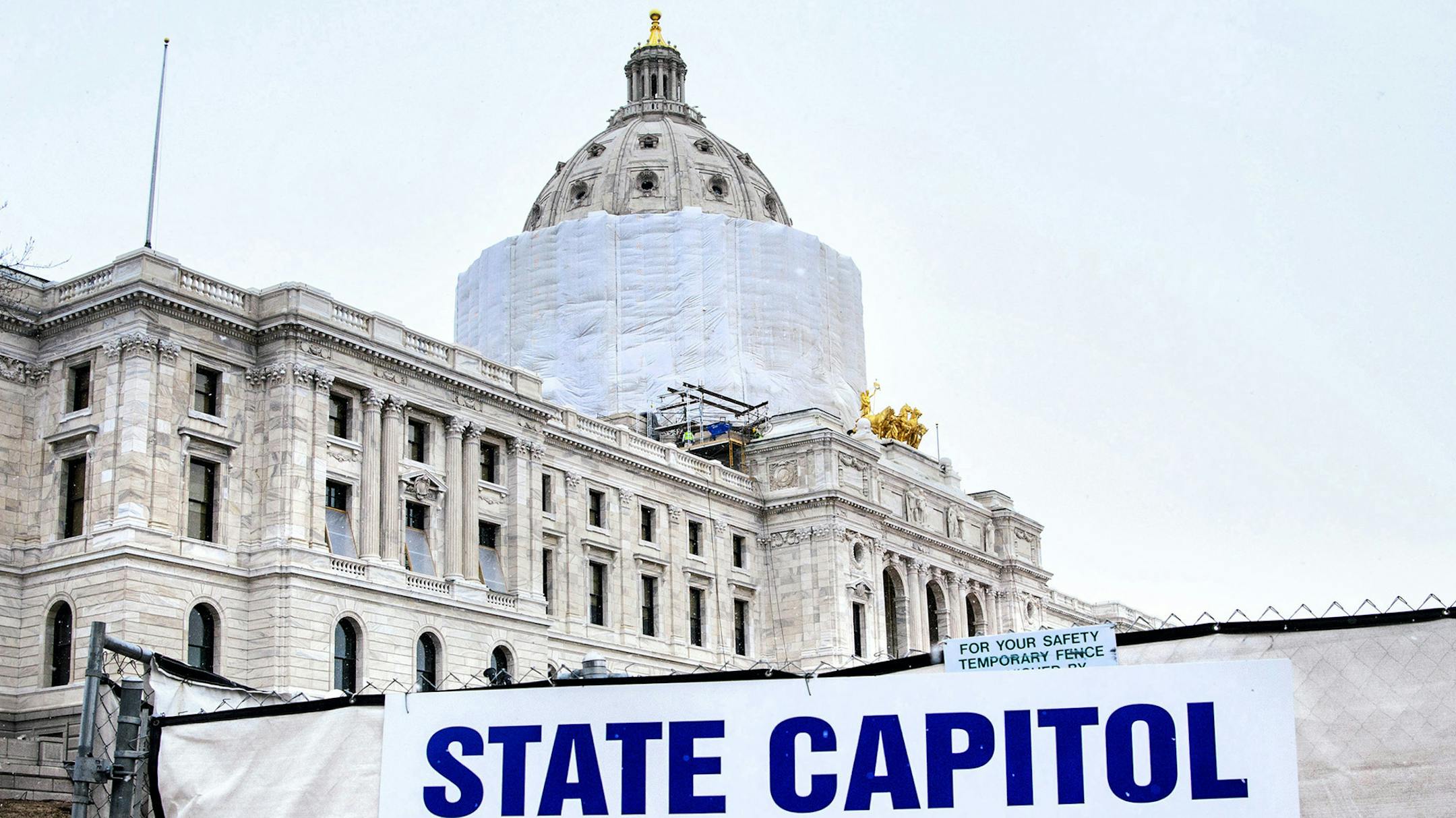The Capitol is still officially closed to the public. ] GLEN STUBBE * gstubbe@startribune.com Thursday, March 3, 2016 With less than a week left before the beginning of the session, Tour of ongoing renovation work at the Minnesota State Capitol and at the House chamber currently being prepared for the legislative session. ORG XMIT: MIN1603031135463892 ORG XMIT: MIN1603091038238260