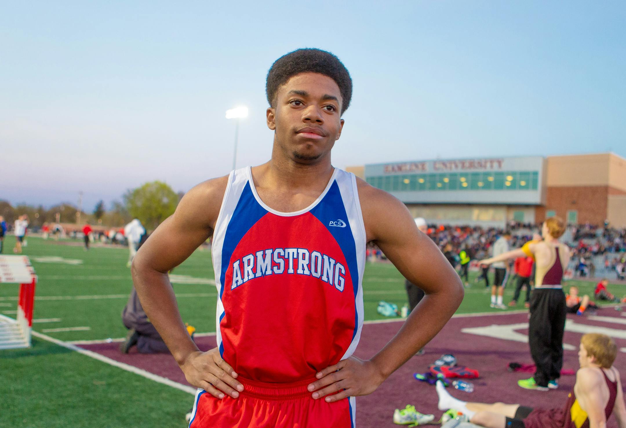 Sprinter Evan McClellon of Armstrong