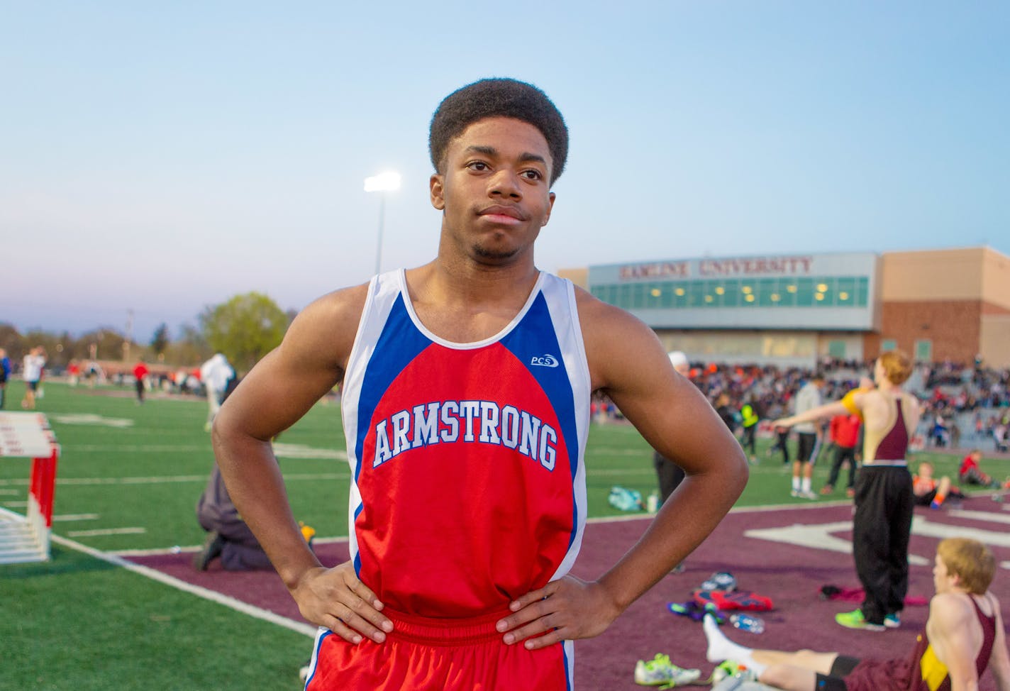 Sprinter Evan McClellon of Armstrong