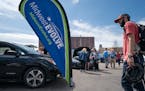 Members of the public were able to test drive an electric car at an MPCA event in St. Paul in April.