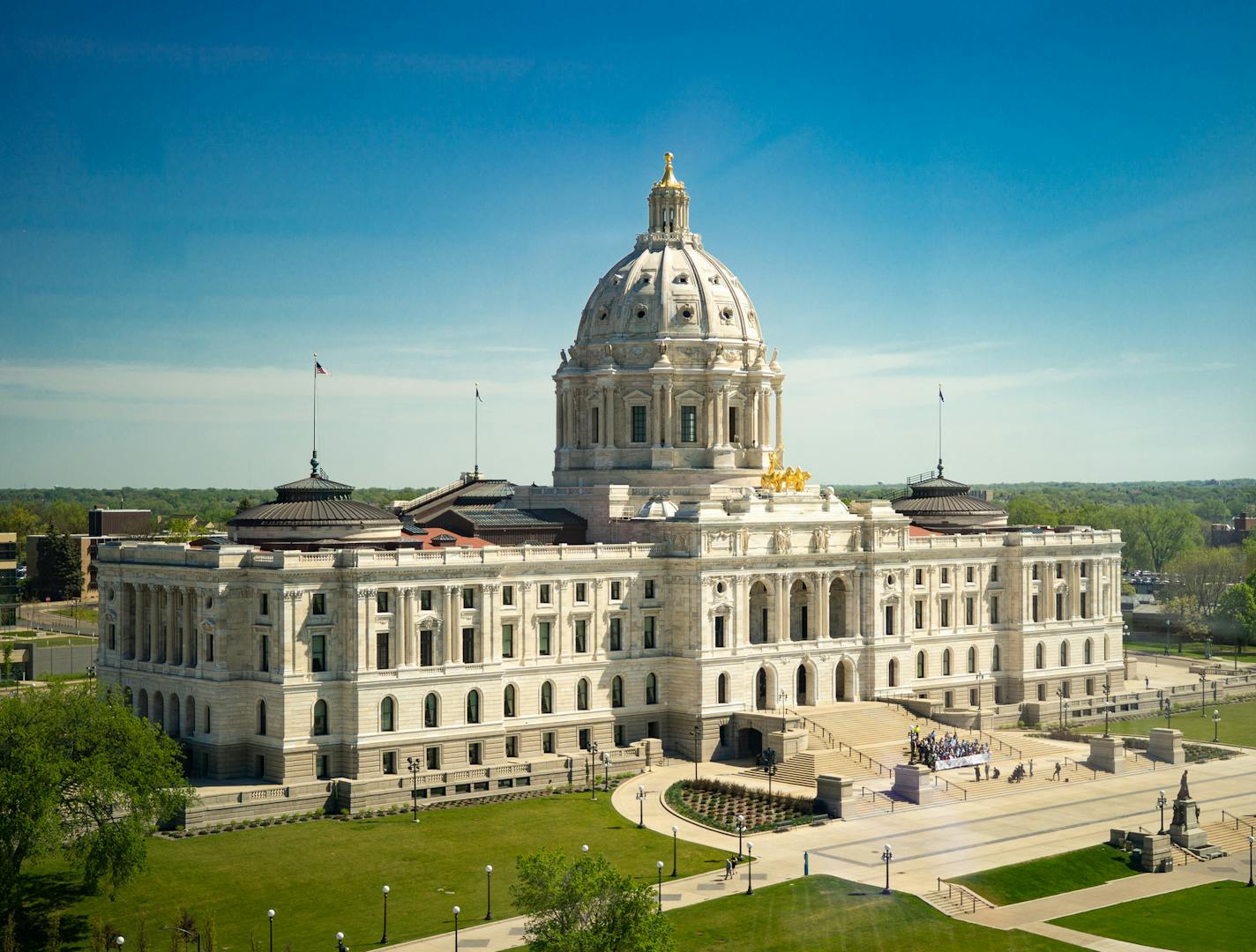 Minnesota State Capitol. With just days before the end of session, lawmakers were locked in budget negotiations and unable to move ahead with major legislation. ] GLEN STUBBE • glen.stubbe@startribune.com Thursday, May 16, 2019 EDS,Viewed from the Transportation Building. for any appropriate use.