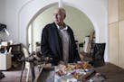 Artist Jimmie Durham at his studio and home, a former 12th-century convent, in Naples, Italy, Feb. 3, 2017. (Giulio Piscitelli/New York Times)