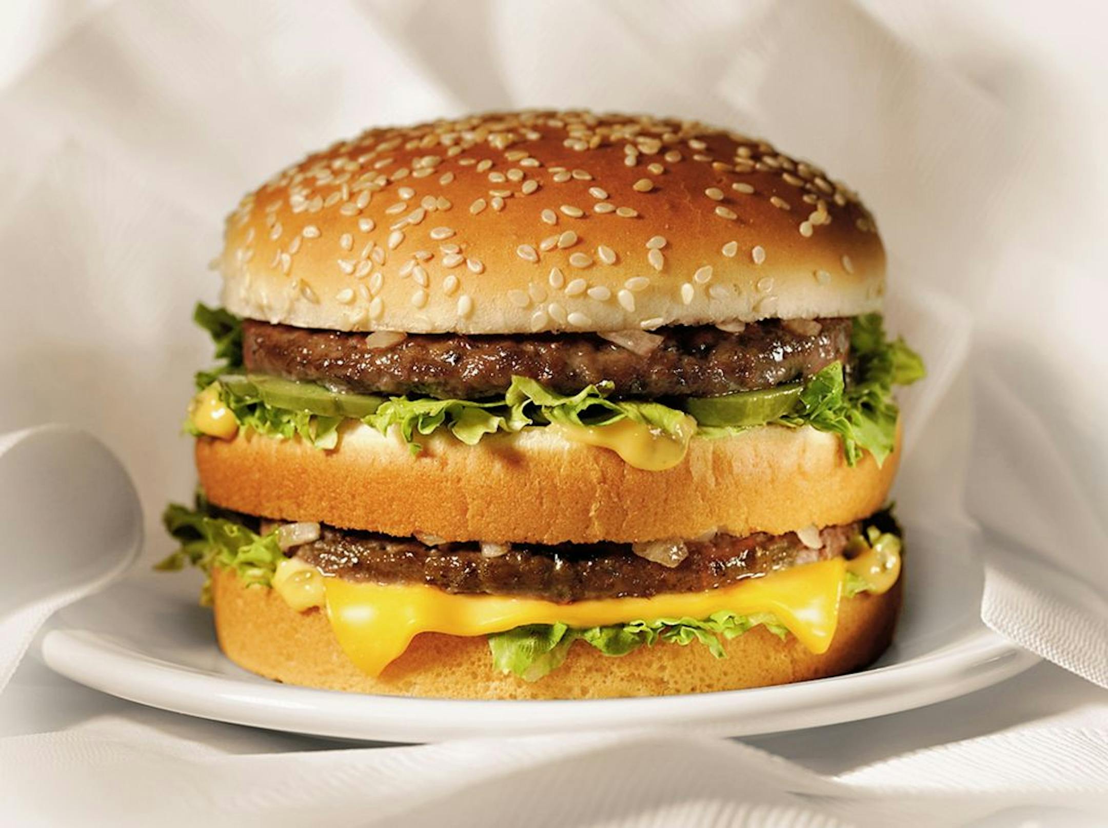 An undated photo provided by Oak Brook, Ill.-based McDonald's Corp., shows a Big Mac sandwich. The burger, which helped spawn America's super-size culture and restaurants' ever-expanding jumbo meals, is turning 40.