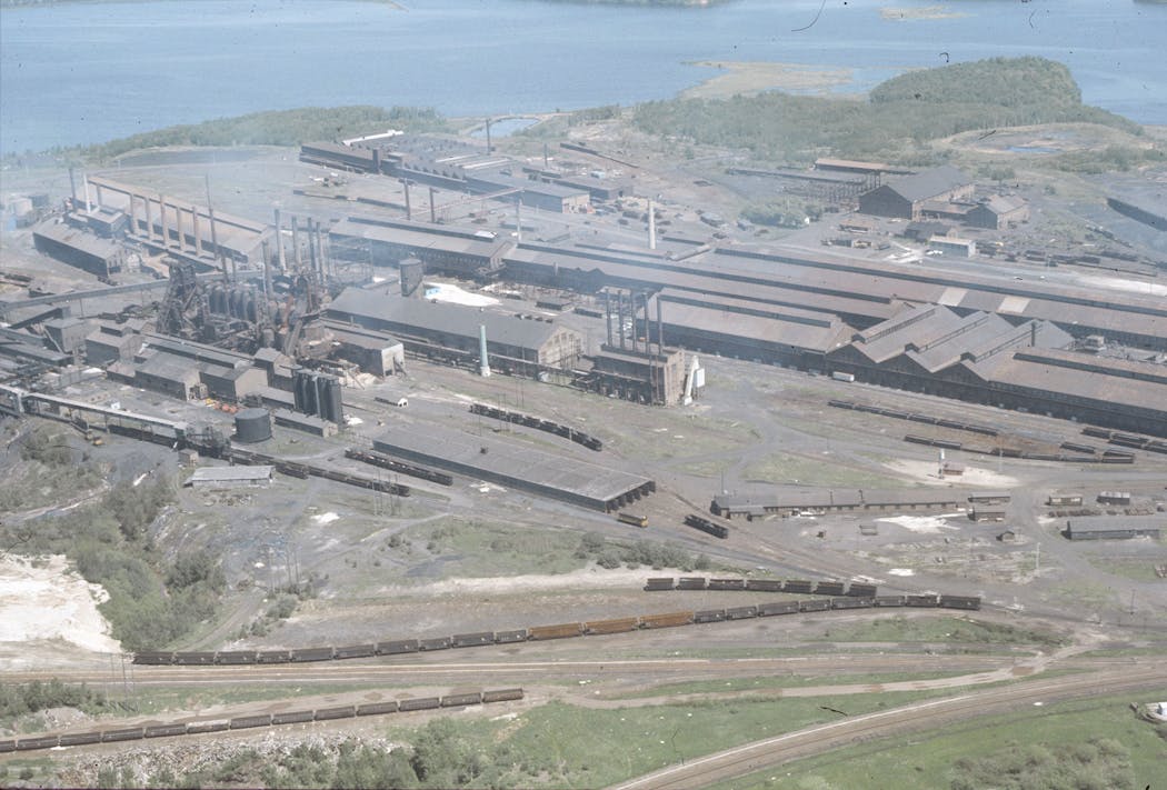 An aerial view of U.S. Steel's Morgan Park facility in 1973.