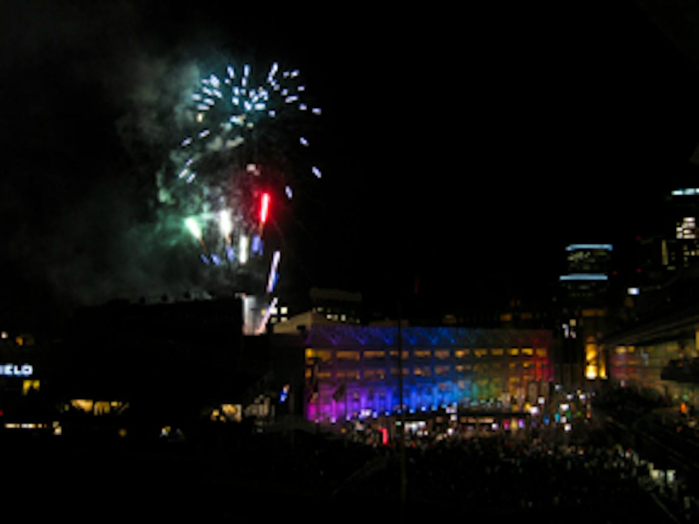 Twice this summer Target Field blasted off an awesome firework display from the top of the "B" Ramp