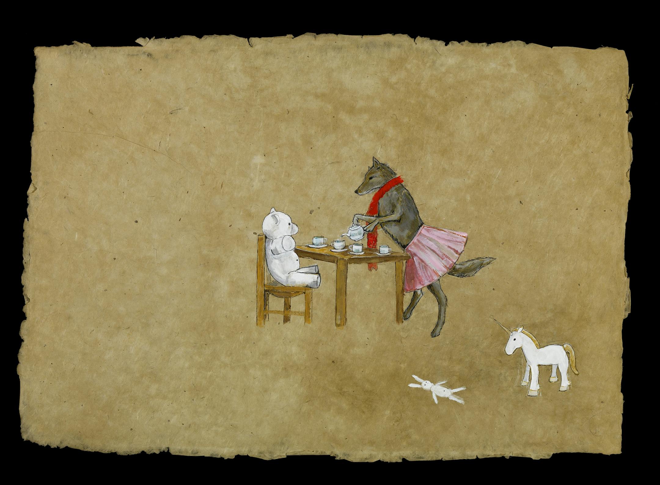 "Tea Party Day" by Julie Buffalohead provided by Minnesota Museum of American Art