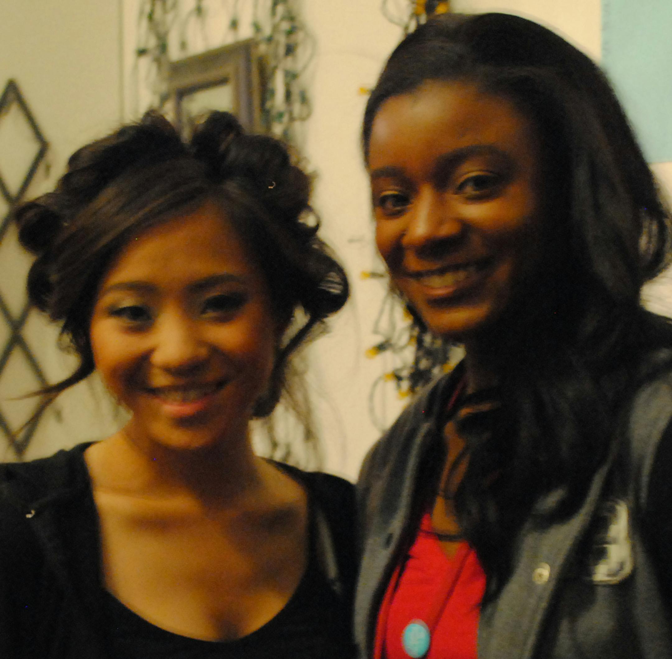 credit: Aimee Blanchette, Star Tribune Faith Yang and Jalayna Lockhart at the I Am Everything fashion show.