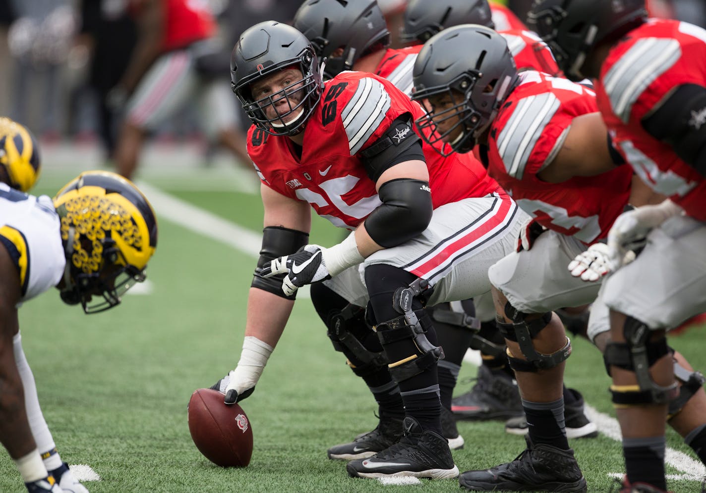 Offensive lineman Pat Elflein (65) of Ohio State