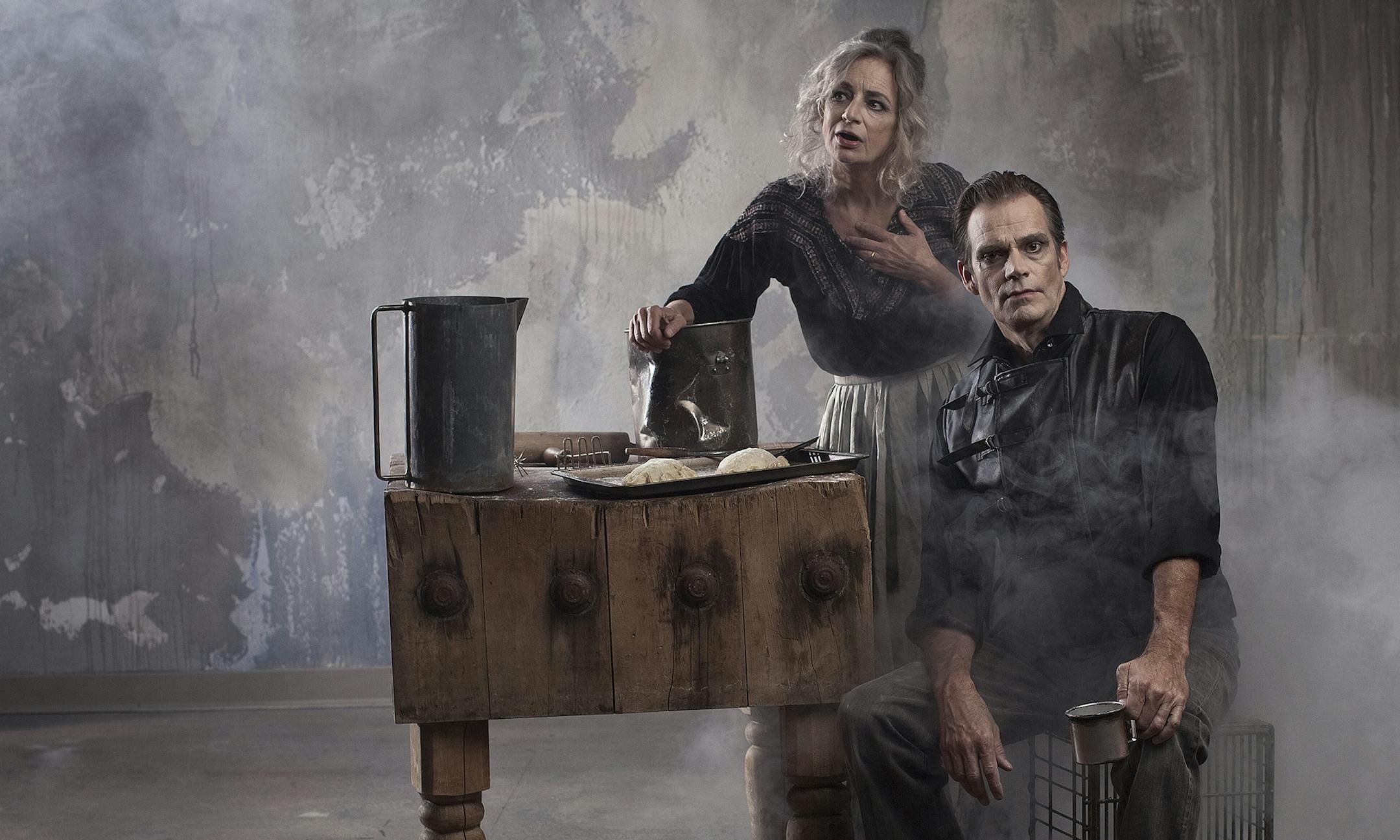 Sweeney Todd - Sally Wingert as Mrs. Lovett and Mark Benninghofen as Sweeney Todd | Photo by Joe Dickie