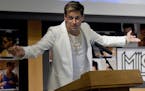 FILE - In this Jan. 25, 2017, file photo, Milo Yiannopoulos speaks on campus in the Mathematics building at the University of Colorado in Boulder, Col