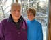 Former Star Tribune hockey and automotive writer John Gilbert, left, and his wife, Joan.
