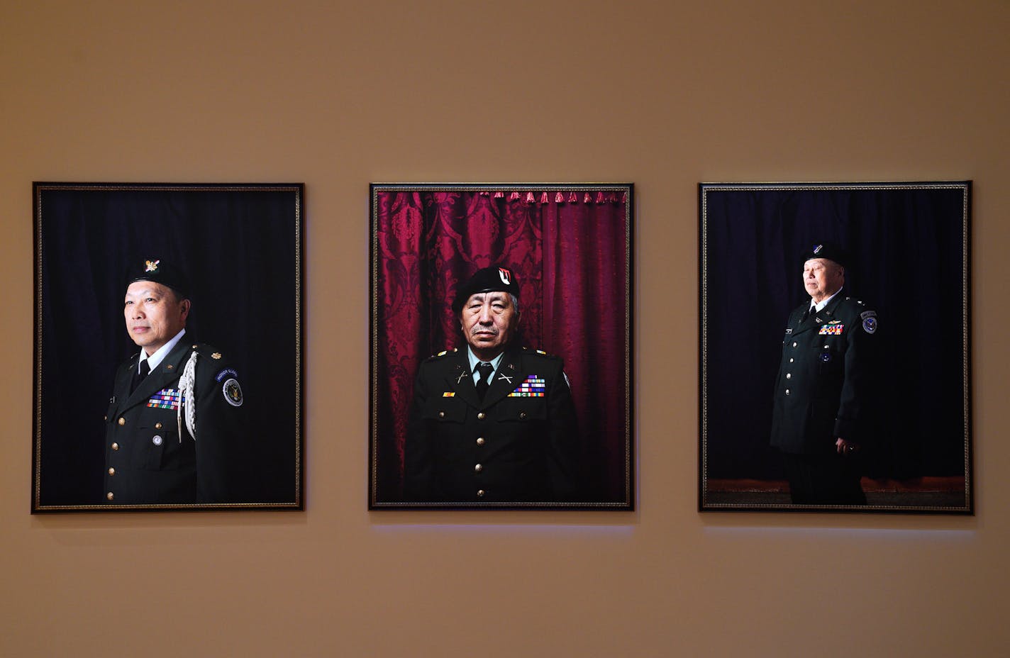 Portraits of Hmong veterans by Twin Cities artist Pao Houa Her.