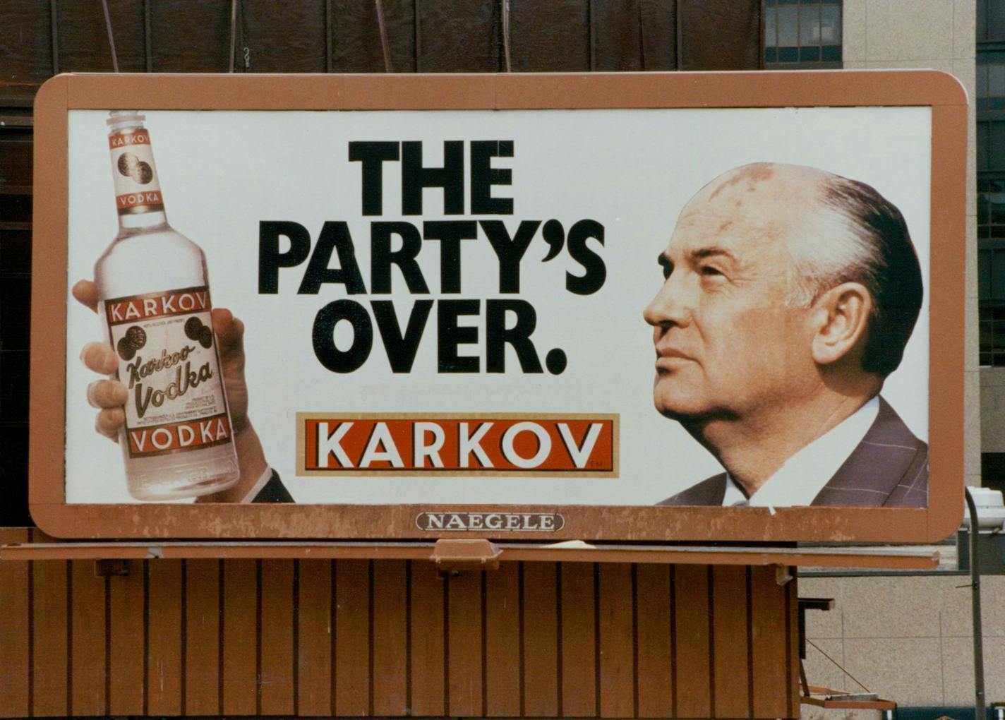 May 22, 1990 Billboards such as these are coming down before Gorbachev's visot. May 18, 1990 Tom Sweeney, Minneapolis Star Tribune