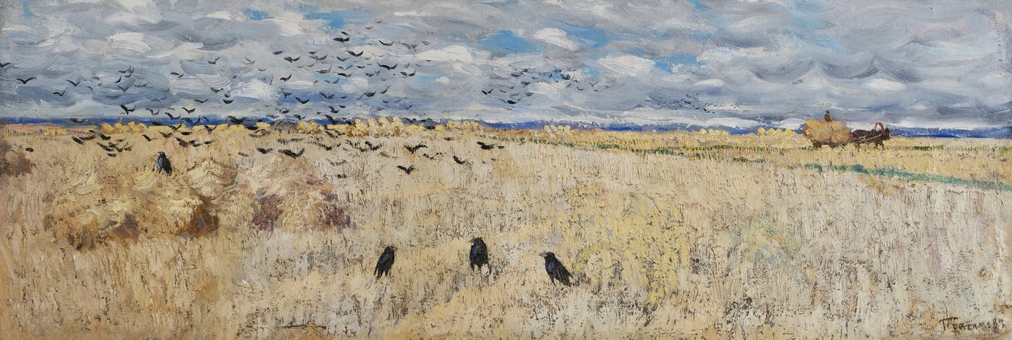 The Museum of Russian Art Alexander M. Gerasimov, &#xec;Cornfield with Birds,&#xee; (no date).