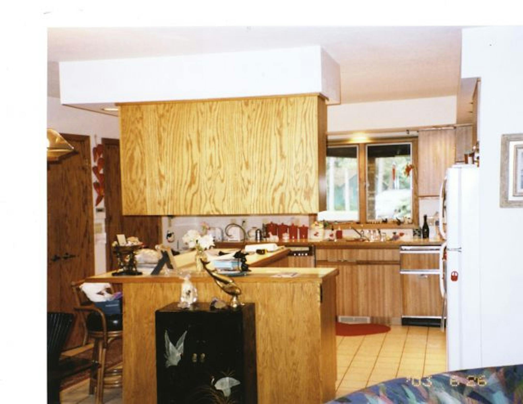 Before: The soffits and hanging cabinets were removed.